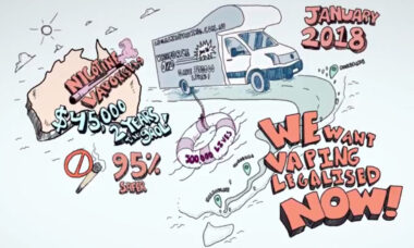 Vape Force One hits the road in pursuit of legalising nicotine e-cigs in Australia