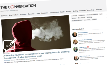 Flair 1, Rigour 0 – how The Conversation turned against the benefits of vaping