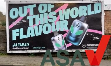 UK ASA rules against Alfabar billboard featuring toy-like vape with glowing eyes